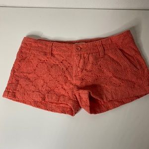 Lace orange shorts